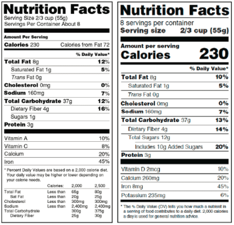 fda-gov-food-label-original-vs-new-format