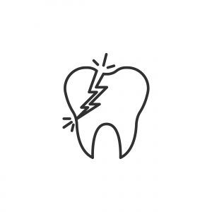 drawing of a chipped tooth