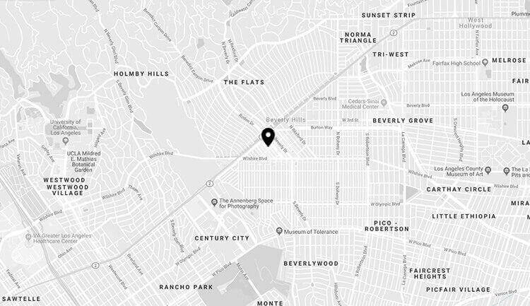 Map of Beverly Hills, Kevin B. Sands DDS office