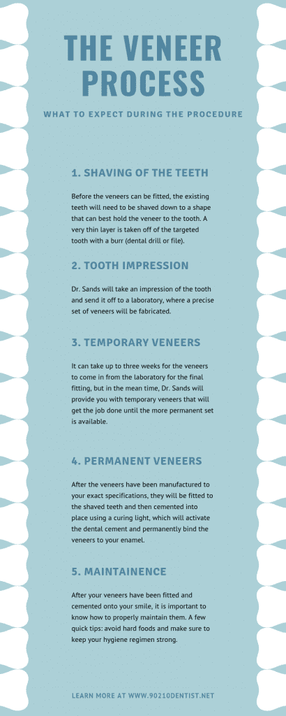 Veneer Process Description Infographic