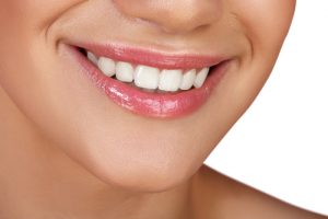 Woman smiling with white teeth