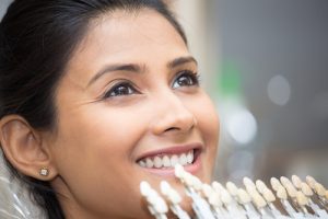 Young Woman Getting Veneer Shade Matching