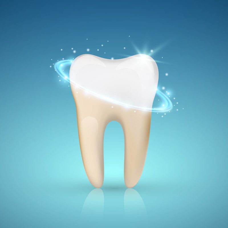 Tooth whitening concept, Teeth Whitening, glowing effect, vector illustration