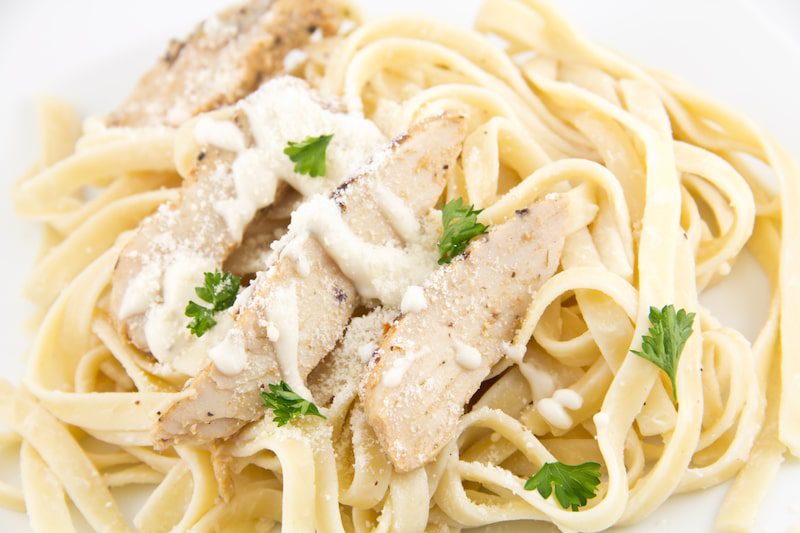 Fettuccini Alfredo with chicken.